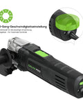 Close-up of Heavy Duty Pro Grade Oscillating Multi Tool Kit With 6 Variable Speeds 3.5A Quick Clamp System Change 30 Accessories