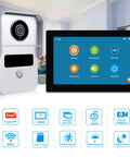 Wireless Video Doorbell Intercom Kit With 7 Inch Screen And 1080P HD Camera WiFi Smart Home Door Phone 32GB Card Included