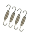 Universal Stainless Steel Motorcycle Muffler Exhaust Pipe Spring Set 68mm 2.68 Inch Fits Most Motorcycles And ATVs Durable Silver Tone Long Lasting 4 Pack