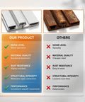 Comparison of aluminum Beefy Heavy Duty 83 Inch Continuous Geared Door Hinge with rusted steel alternatives.