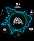 Smaller Ears Earplugs for Concerts and Festivals, visible in center with icons for clubs, raves, and events, high fidelity noise reduction.