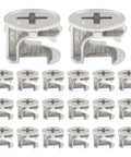 Heavy Duty Zinc Alloy Cam Lock Fasteners 20 Pack With Knockout Grip for cabinet and plywood assembly.