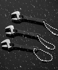 Pocket Size 3 Piece Tiny Adjustable Wrench Set 2.5 Inch Mini Crescent Wrenches with Chain Locking Feature for Quick Repairs