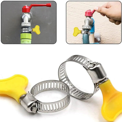 Stainless Steel Hose Clamps With Handles Adjustable Pipe Fixing Clamps For Gas And Water Lines Auto And Plumbing Use Corrosion Resistant 304 Grade Workhorse Heavy Duty Quick Fit For Easy DIY And Pro Installs