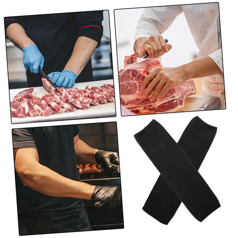 Heavy Duty Cut Resistant Arm Sleeves Built Like A Tank For Welding And Mechanic Work With A Snug Ergonomic Fit To Keep Your Arms Protected From Sharp Edges And Grime In Classic Black