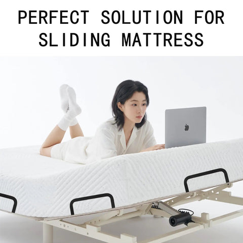 Heavy Duty Mattress Retainer Bar Brackets Set Of Six Prevent Slide And Keep Your Bed Locked In Place With Antislip Stopper Rails for adjustable bed.