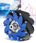 Four Inch Mecanum Wheel Right With Aluminum Body And TPU Rollers For Industrial Robot Parts Beefy Load Capacity 45 Degree Omnidirectional Mobility For Robotic Systems