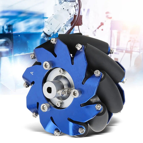 Four Inch Mecanum Wheel Right With Aluminum Body And TPU Rollers For Industrial Robot Parts Beefy Load Capacity 45 Degree Omnidirectional Mobility For Robotic Systems