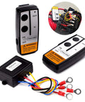 12 To 24V Wireless Winch Remote Control Kit For Cars Trucks Jeeps ATVs And SUVs With Twin Remotes 100 Foot Range Built To Handle Tough Jobs Simple Install On Off Switch, receiver and two remotes