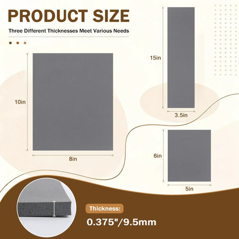 Silicone Heat Press Mat 3 Pack Set For T Shirts And HTV Sublimation Built To Last Three Eighths Inch Thick Replacement Pads Sizes