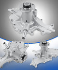 Heavy Duty Engine Water Pump With Gasket Kit Fits Ford Ranger Mazda B3000 Aerostar showing silver aluminum design with integrated mount.