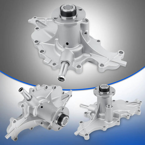 Heavy Duty Engine Water Pump With Gasket Kit Fits Ford Ranger Mazda B3000 Aerostar showing silver aluminum design with integrated mount.