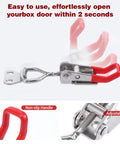 4 Pack Toggle Latch Clamp Set 304 Stainless Steel Quick Release Latches With 396 Lbs Holding Capacity, red handle view