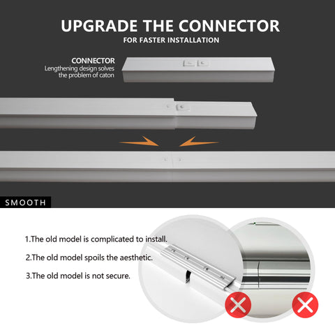 Retractable Ceiling Curtain Track System For Room Dividers And Showers Adjustable 31 To 59 Inches No Guesswork Hassle Free Fit Ceiling Mounted Curtain Rail Easy Install White Finish connector detail