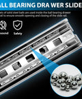 Beefy 22 Inch Locking Drawer Slides, Full Extension Side Mount With Ball Bearing, 145 Lb Load, industrial grade steel balls