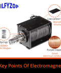 Beefed Up Industrial Grade Open Frame Linear Actuator with 12V DC Coil, 20mm Stroke, 80N Pull, Purple Copper Coil, Electromagnet