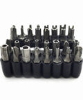 33 piece Drop Dead Tough Tamper Proof Security Bit Set Loaded With Rock Solid Phillips Torx And Hex Magnetic Drivers for drills.