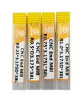 Carbide end mills set: four yellow-tipped YSHARP CNC cutters in plastic cases