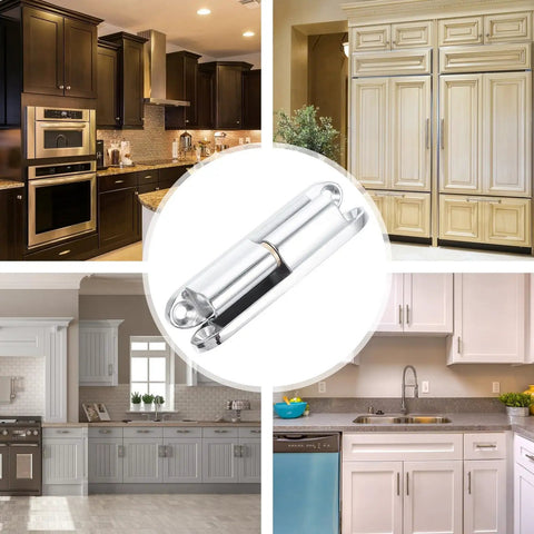 Premium Zinc Alloy Screw On Hinge Set for Internal Doors and Cabinets Heavy Duty Metal Hinge Built To Last Quiet Close No Squeak 2 Pack