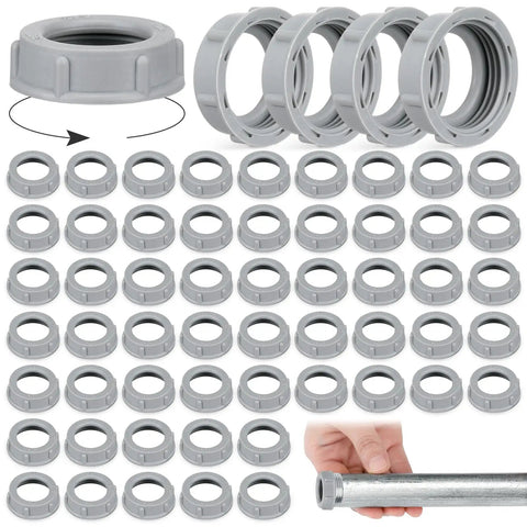 Plastic Insulating Bushing 50 Piece Set for EMT, Rigid and IMC Conduit Fittings, 3/4-Inch Threaded Electrical Bushings