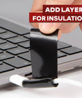 Self-Fusing Silicone Tape Pro Black 1.5 Inch By 15 Feet No Glue Required Weatherproof Sealing Tape wrapped around a cable