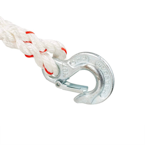Three Quarter Ton Rope Puller With Fifty Foot Three Strand Twisted Polydacron Rope Included One Piece Aluminum Alloy Ratchet Wheel