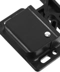 Black RV Cabinet Door Latches With Screws, Pull-To-Open Camper Cabinet Latch, Sturdy ABS Construction, Close-up View