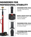 Heavy Duty 1.5 Ton Underhoist Support Stand With Patent Twist Lock Handle For Auto Repair showcasing thickened steel column and heavy-duty base.