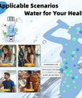 Portable 460ml Hydrogen Water Bottle Generator With Advanced SPE PEM Tech for home, office, gym, and travel use