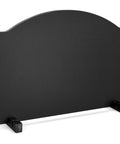 26 Inch Iron Fireback With Feet For Fireplace Wall Protection And Heat Reflection, Matte Black 8mm Thick Fireback with adjustable feet