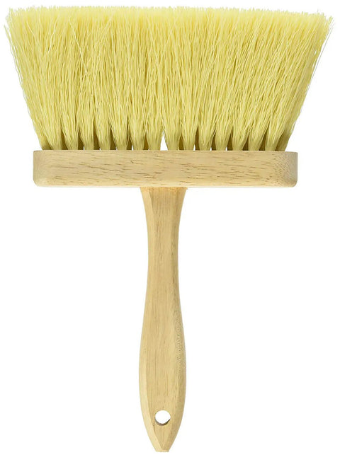 Wood Masonry Brush With Tampico Bristles, 6.5 Inch Block, Four-Row Tampico Bristles, Solvent-Resistant Polystyrene Base, Hang Hole Handle