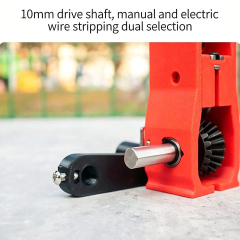 Close-up of 10mm drive shaft on Heavy Duty Manual And Electric Wire Stripping Machine With Replaceable Blade.
