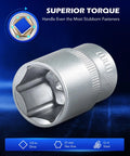 Universal Ball Joint Separator Tool half-inch socket, steel, superior torque for stubborn fasteners, close-up view