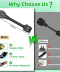 Slick Plug And Play Nema 14 50 Adapter For Tesla Gen 2 Mobile Connector image comparing premium and general materials, 300mm long.