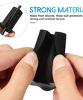 Hefty Silicone Wall Grommets 4 Pack Plug Cable Holes For Desk Setup To Banish Messy Cords And Shield Wires With Smooth Pass Through Design, black silicone