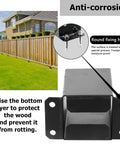 Railing Post Base 4X4 Real Size 3.5X3.5 Inches 10 Pack Black With Screws Heavy Duty Ground Anchor for decks, gates, fences.