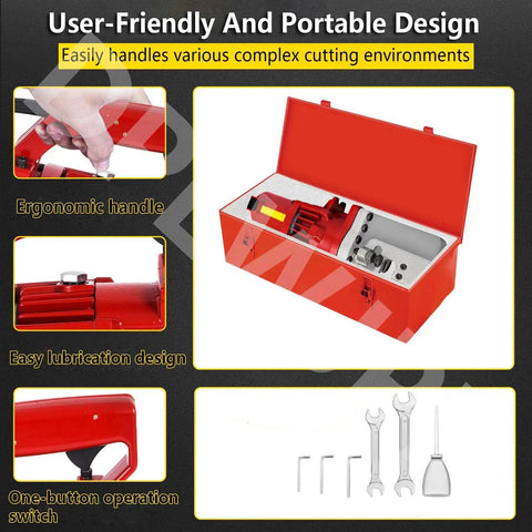 Portable Electric Hydraulic Rebar Cutter Crazy Fast 3.0 To 3.5 Second Cut 4 To 20 Mm Capacity No Sparks Low Vibration Adjustable Bolt Cutter Tool For Construction And DIY Projects Blue, red case