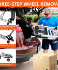 2-In-1 Folding Hand Truck And Dolly Platform Cart Convertible For Heavy Duty Lifting 500-700 Lb Capacity With All Terrain Rubber Wheels And Smooth Ride Switch Between Vertical And Flat Modes used to move boxes