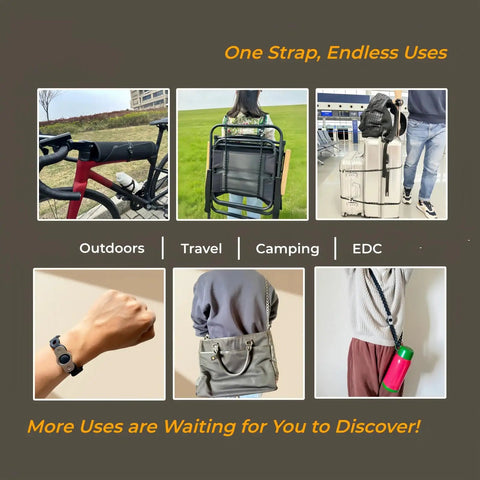 Modular Straps 4 Pack Reusable Multi Purpose Gear Straps For EDC Outdoors Travel Camping And More Flexible Silicone Straps For Luggage Car Racks Bikes And Everyday Gear Organization