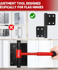 Image of 4 In 1 Door Hinge Adjustment Tool Kit for Precise Hinge Gap Alignment in residential and commercial hinge repair use.