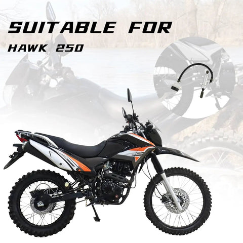 Rear Brake Master Cylinder With Reservoir For Hawk 250 Motorcycle Hydraulic Pump Replacement 250cc Caliper Upgrade visible on bike