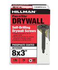 Heavy Duty Self Drilling Drywall Screws 8 X 3 Inch Black Phosphate Coating in a 74 pack box for metal stud installation.