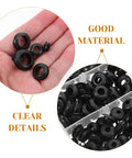 260 Pcs Black Rubber Grommets Wiring Assortment Kit With Double Sided Waterproof Seal For Precise Fit And Power Cord Protection In Automotive Wiring Harnesses And Electrical Systems, black grommets in hand