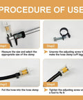 Procedure of use for 34 Piece Fuel Line Clamps Set in Five Sizes from One Quarter Inch to Five Eighths Inch.