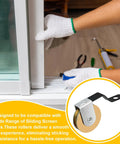 Heavy Duty 4 Pack Sliding Screen Door Rollers Glides Like Butter With Silent 1 Inch Steel Ball Bearings Perfect Fit shown during installation.