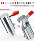 Heavy Duty 3/4 Inch Spring Loaded Twist Lock Plunger Pin With Slick Red Handle Straight Shooter Cam Latch displaying efficient operation features.
