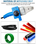 Heavy Duty Pu Belt Welder Kit With Adjustable Scissors And Precision Fixture For Hot Spot Repair Of Polyurethane Round Connectors And V Belts Featuring Durable Iron Shell And Ergonomic Grip For Professional Grade Heating Solutions, blue handheld PU belt welder