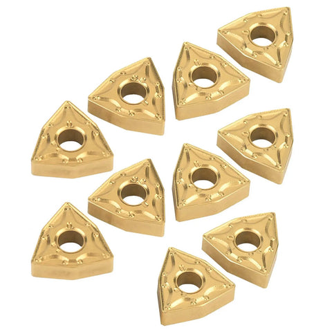 10 Pack WNMG 432 Carbide Insert Blades For CNC Lathe Turning, Beefy High Density Coated Inserts With Superior Wear Resistance