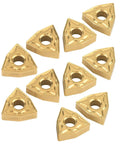 CNC Carbide Insert Blade For Lathe Turning, 10 Piece Set, Built To Last High Density Coating Delivers Tough Wear Resistance And Precise Machining On Stainless Steel, Includes 0804 Inserts.