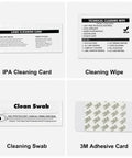 Complete Card Printer Maintenance Kit Compatible With Fargo HDP Models Featuring IPA Scrub Wipes Adhesive Cleaners And Foam Swabs To Keep Your Badge Rig Running Slick - IPA cleaning card, cleaning wipes, and adhesive swabs.